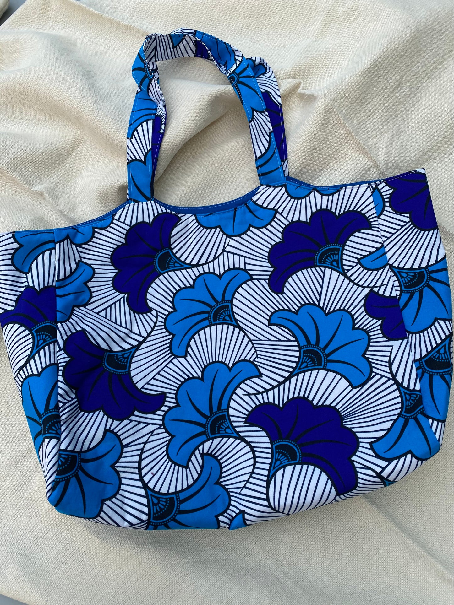 Sac Cabas Wax Bleu