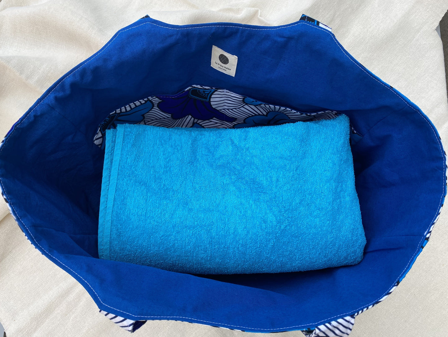 Sac Cabas Wax Bleu