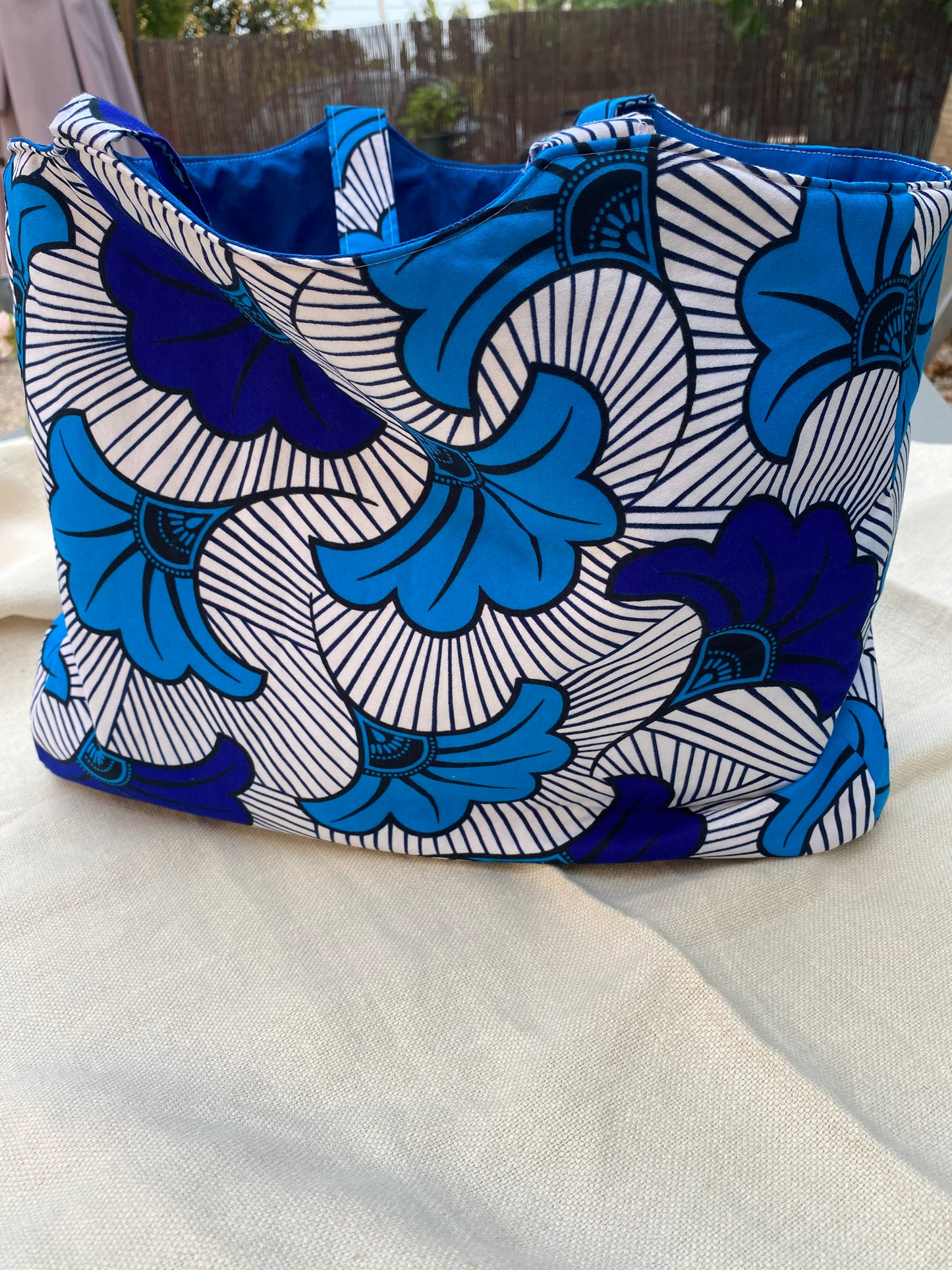 Sac Cabas Wax Bleu