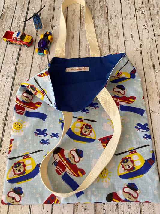 Tote Bag avion enfant