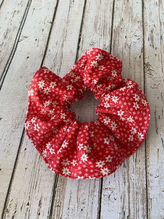 Chouchou fleuri rouge