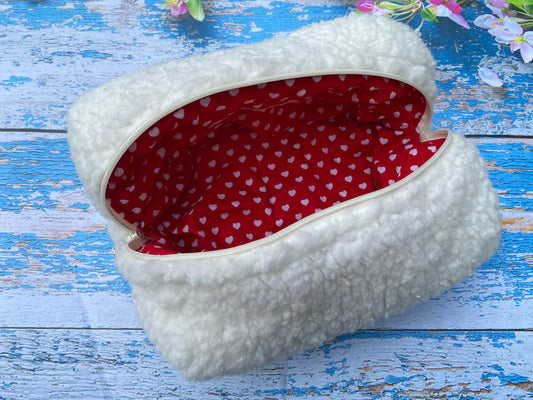 Trousse de toilette coeur doudou