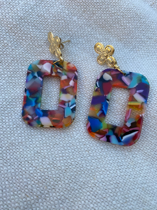Boucles d'oreilles écaille de tortue