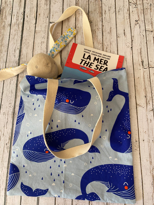 Tote bag baleine enfant
